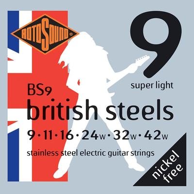 ROTOSOUND 'BRITISH STEEL' ELECTRIC STRINGS